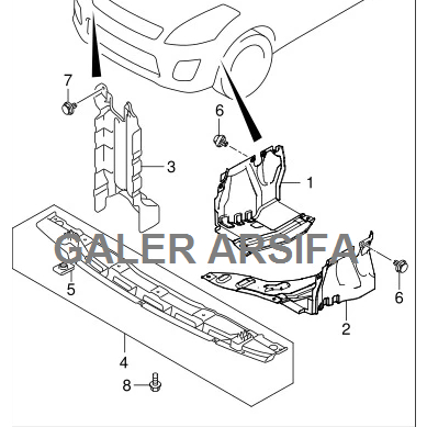 Cover Bumper dan Mesin Bawah Suzuki Ertiga Asli SGP