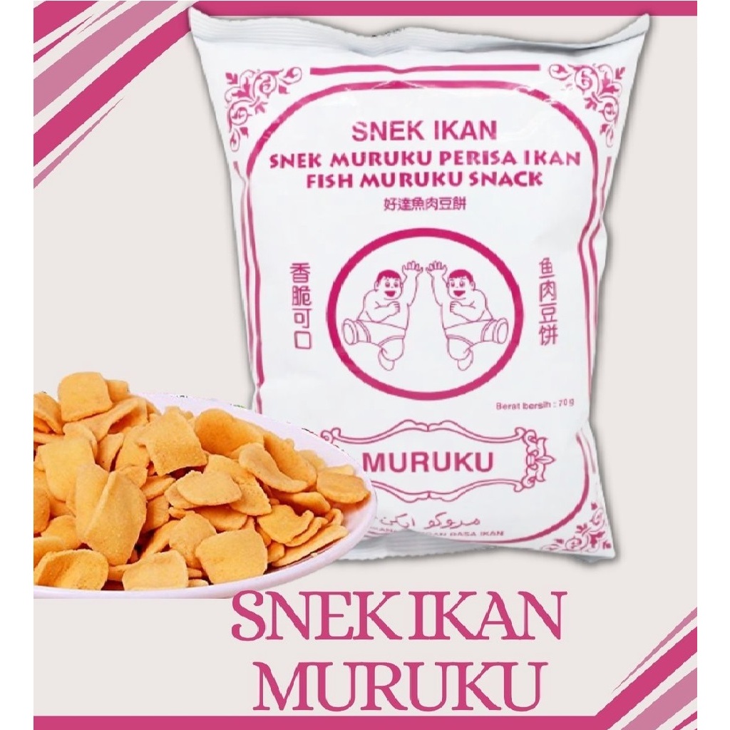 

Snek Ikan Muruku 70 gr Makanan Ringan Perisa Ikan Snack Ikan