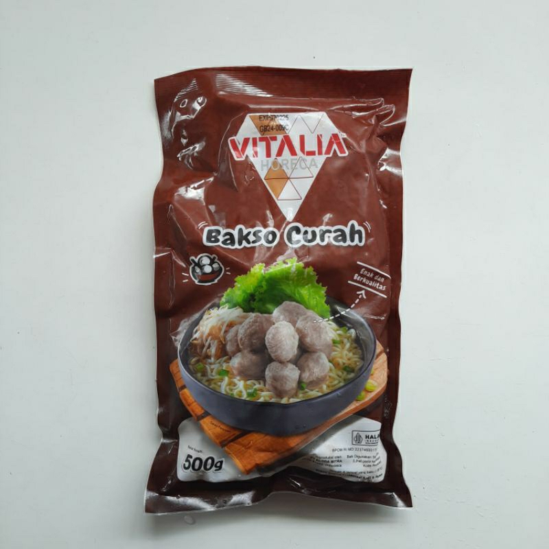 

Vitalia Horeca Bakso Sapi Curah 500 g ( Kemasan baru dari Bernardi Bakso Sapi Curah )