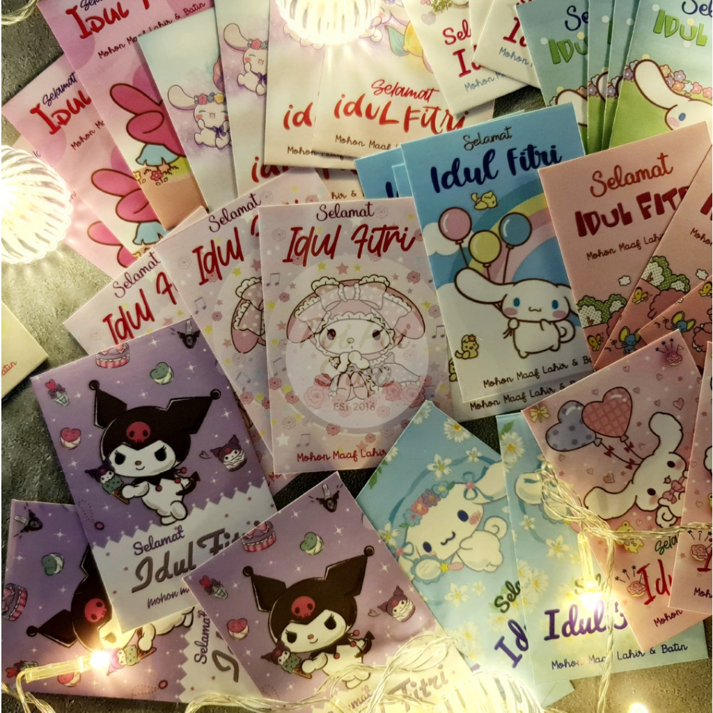 

Amplop Lebaran Idul Fitri THR 2025 Isi 50 Pendek Sanrio Kartun Anak Kuromi Melodi 3D VR Mika Angpau Lebaran Motif Netral Masjid Mekah Eid Mubarak Motif Bagus Glossy Kualitas Tinggi