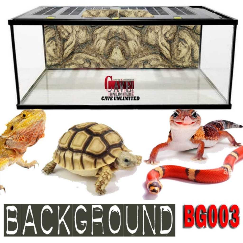 BG003 BACKGROUND 3D RESIN BACKDROP CUSTOM LATAR BELAKANG TERRARIUM KANDANG HEWAN REPTILE ULAR TORTOI