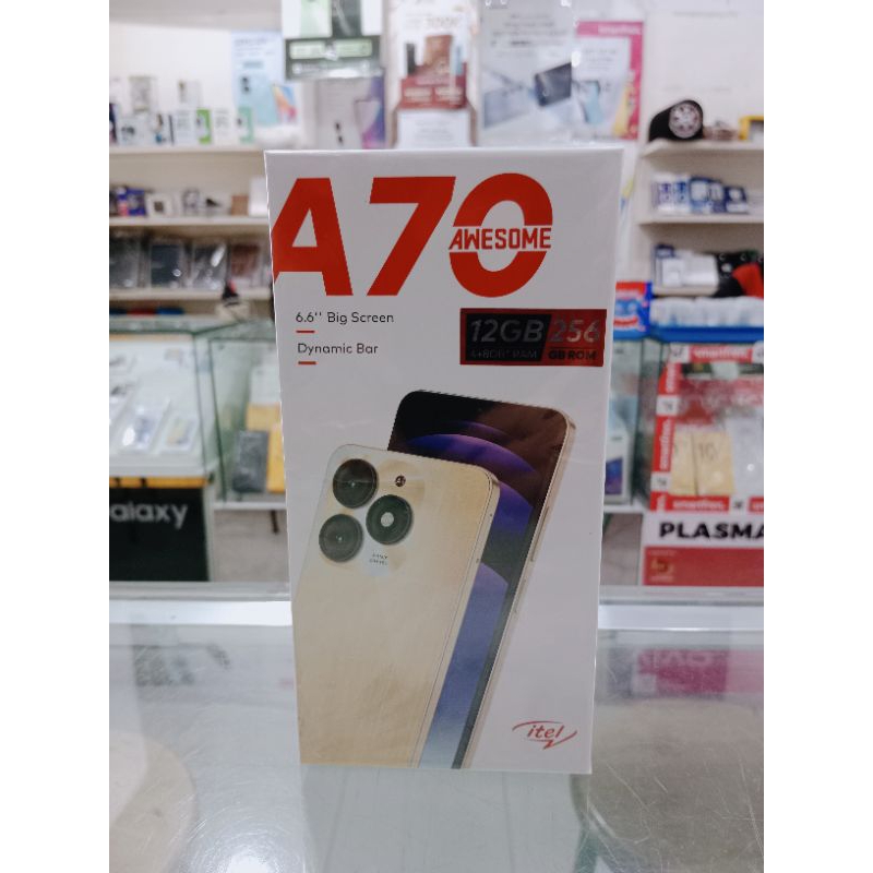 Itel A70 Ram 4+8/256gb baru diplasmaponsel