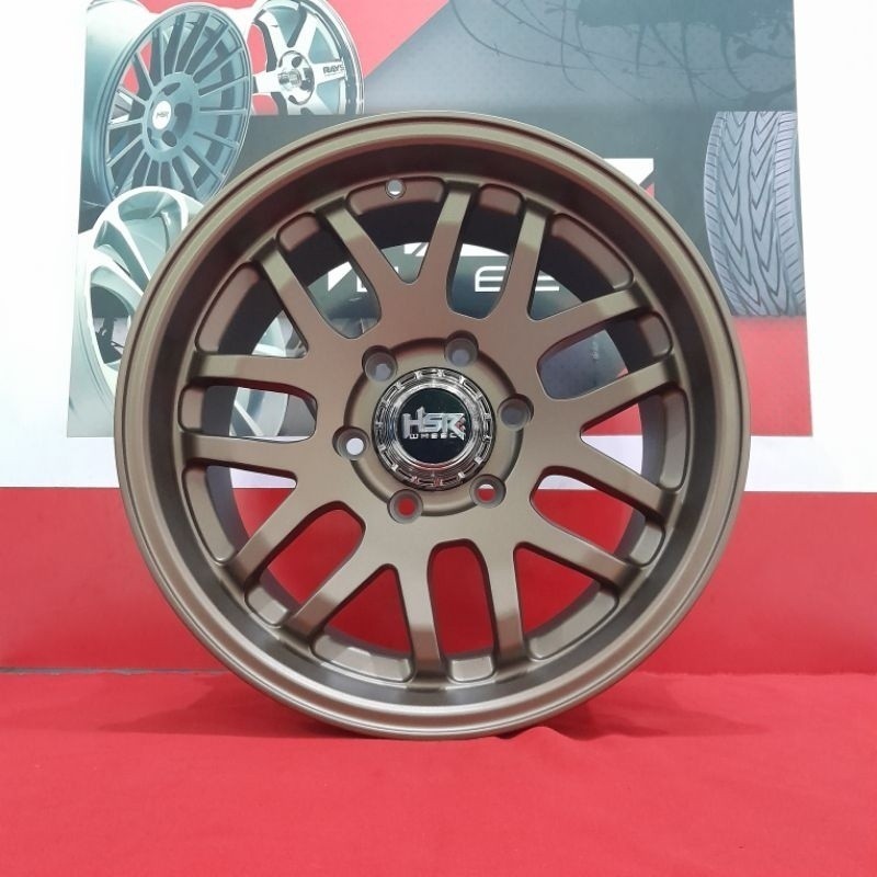 Velg Mobil samlong cumi darat Murah Hsr gili Ring 17 lebar 9 Pcd 6x139 Et 18 warna bronze peleg modi