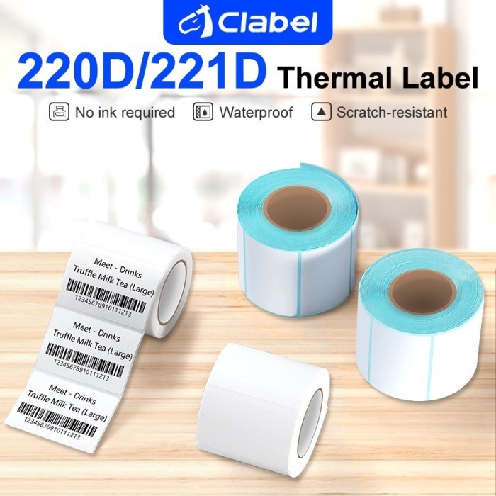 

CLABEL Kertas Label Sticker Thermal Waterproof, Digunakan Untuk Tag Pakaian dan Makanan