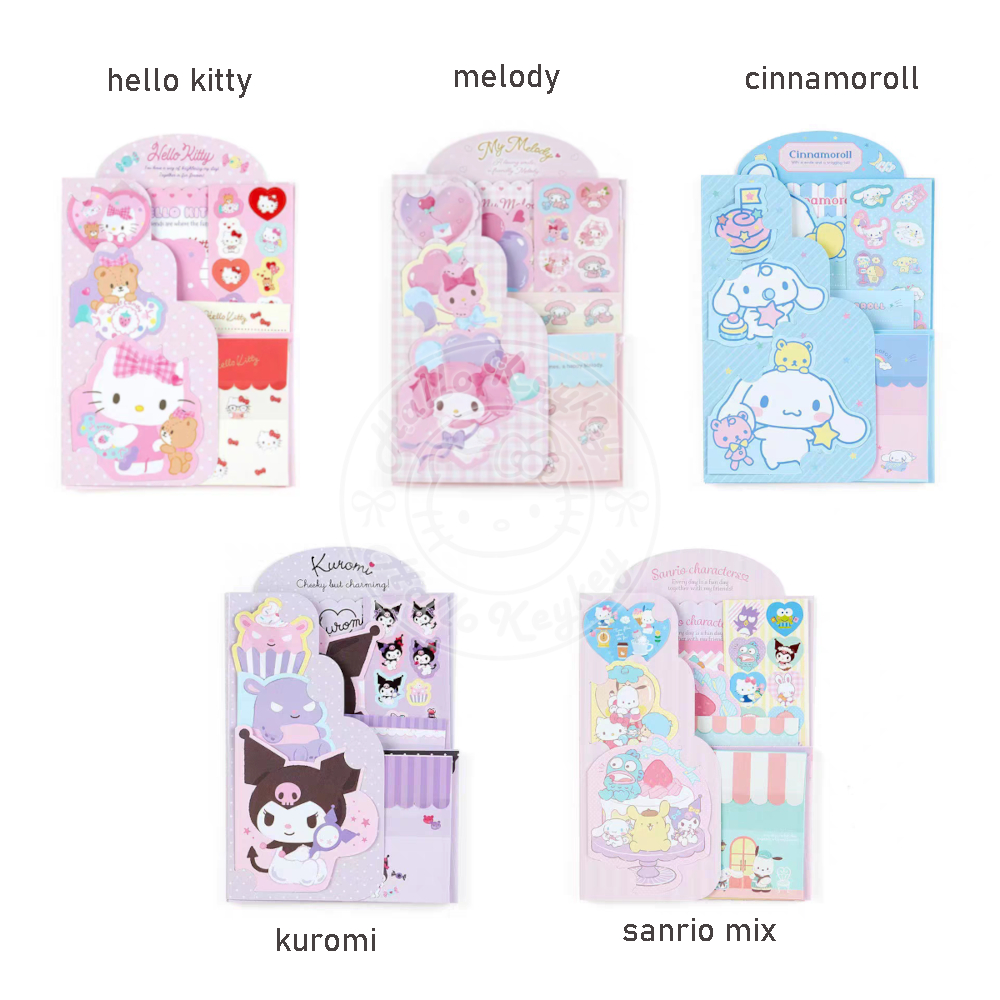 

set amplop kertas surat kitty melody kuromi cinnamoroll sanrio mix