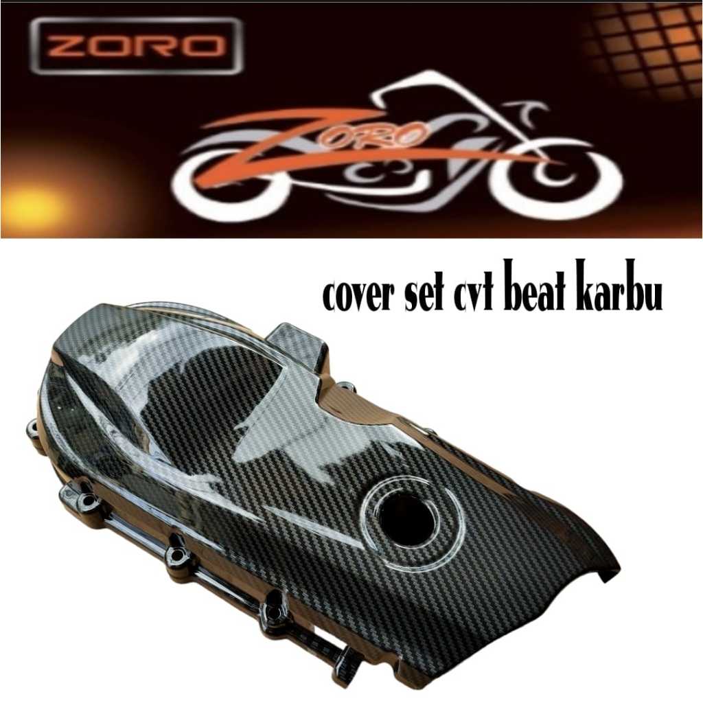 COVER TUTUP CVT BEAT KARBU BEAT FI 2012 2013 2014 SCOOPY KARBU CARBON ZORO