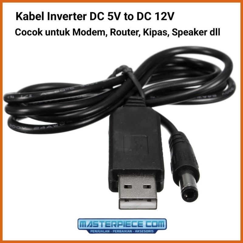 Kabel USB Step Up 5V to DC 12V Modem Orbit Telkomsel / kabel wifi 5V to 12V / supply charger adaptor