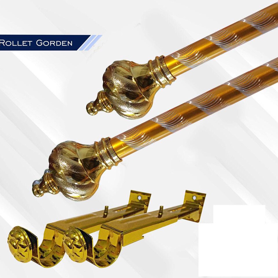 ART V13Z TIANG GORDEN FULL SET BATANG HORDENG BESI GORDENG 2 METER KOMPLIT MURAH GAGANG ROLLET MINIM