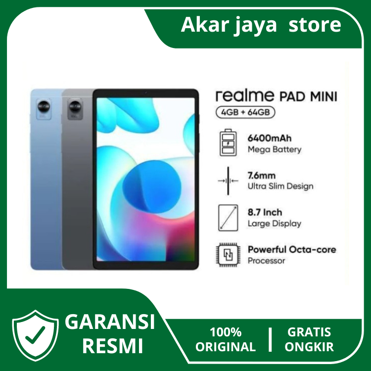 Realme Tablet Pad Mini LTE 4/64GB | Pad Mini WiFI 3/32GB Resmi Realme