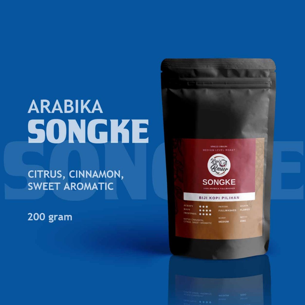 

Kopi Arabika Flores SONGKE Single Origin Citrus Tubruk 200gr