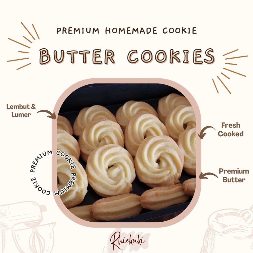 

Kue Kering Premium Butter Cookies / Toples Reguler 250-300gr