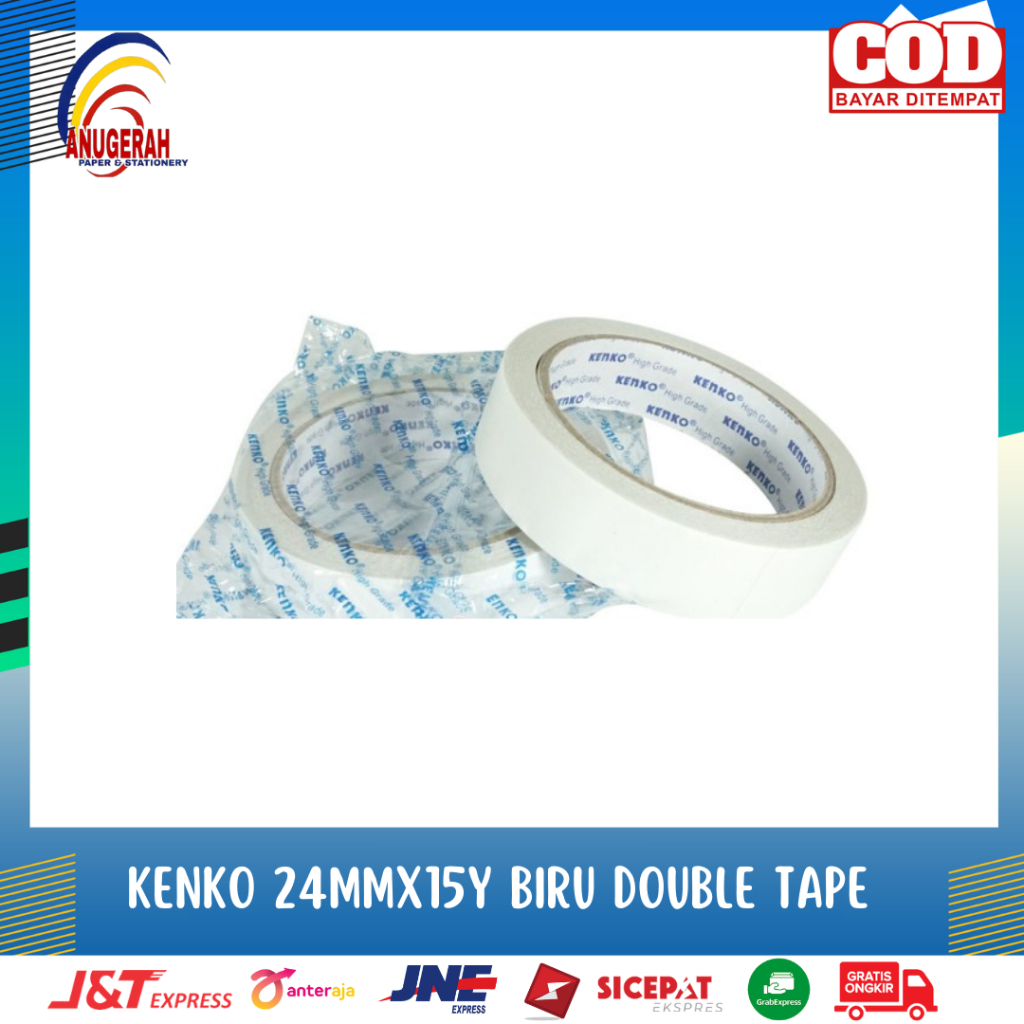 

KENKO 24MMX15Y BIRU ISOLASI DOUBLE TAPE (PCS)