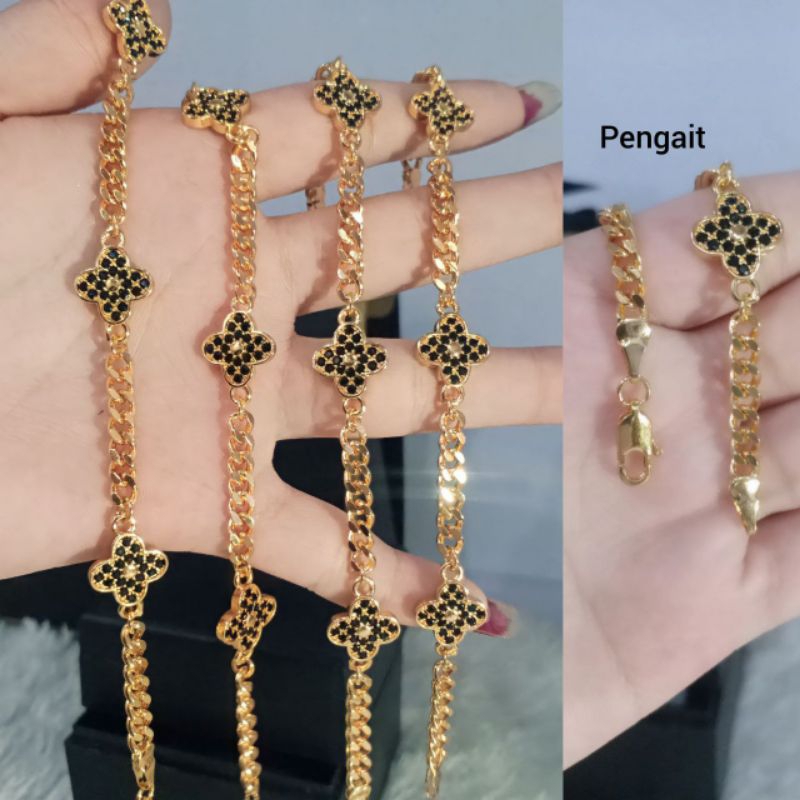 Grosir88 gelang rantai wanita imitasi anti karat-yani