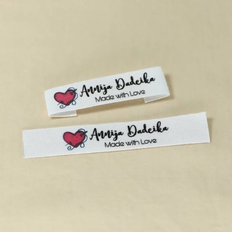 Label Baju / Label Hijab / Label Woven Damask Subtitute 100pcs