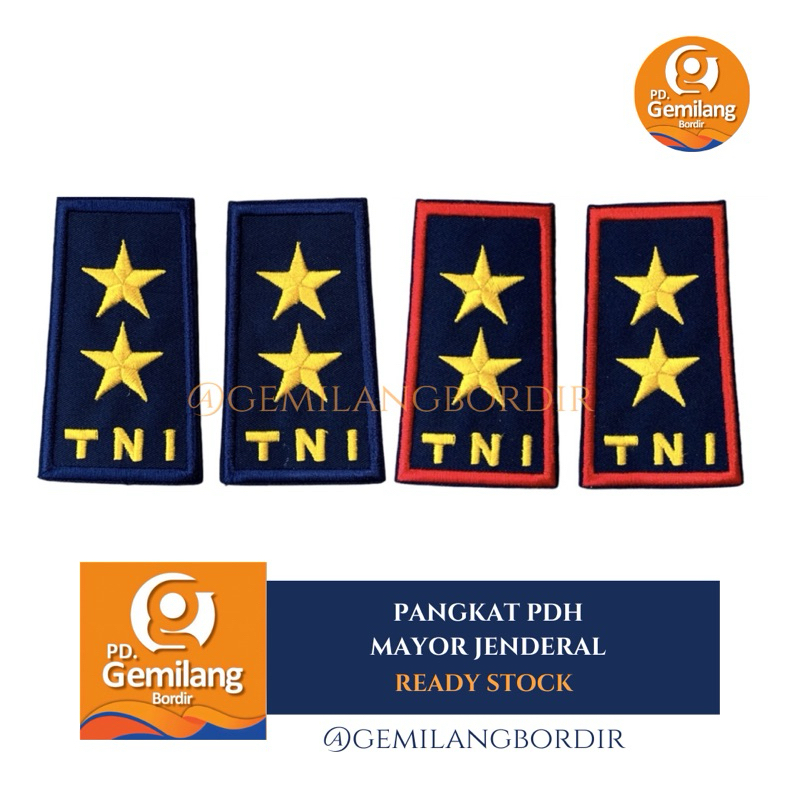 Pangkat PDH TNI AU Mayor Jenderal [MAYJEN] | Sepasang