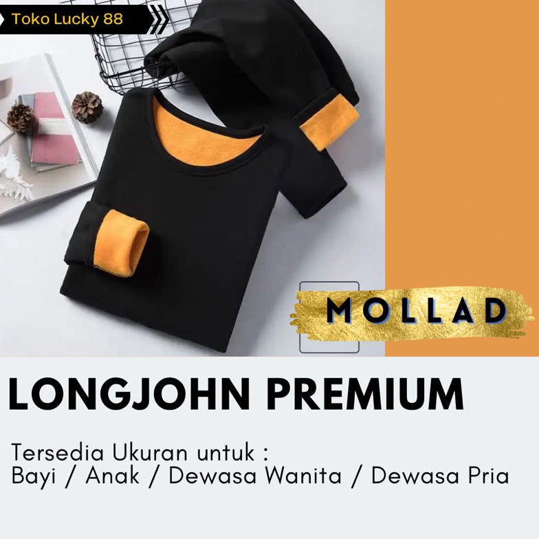 Star 44 MOLLAD Lucky 88 Longjohn Thermal Piyama Thermal Baju Tidur Longjohn Wanita Pria lapis Bulu v