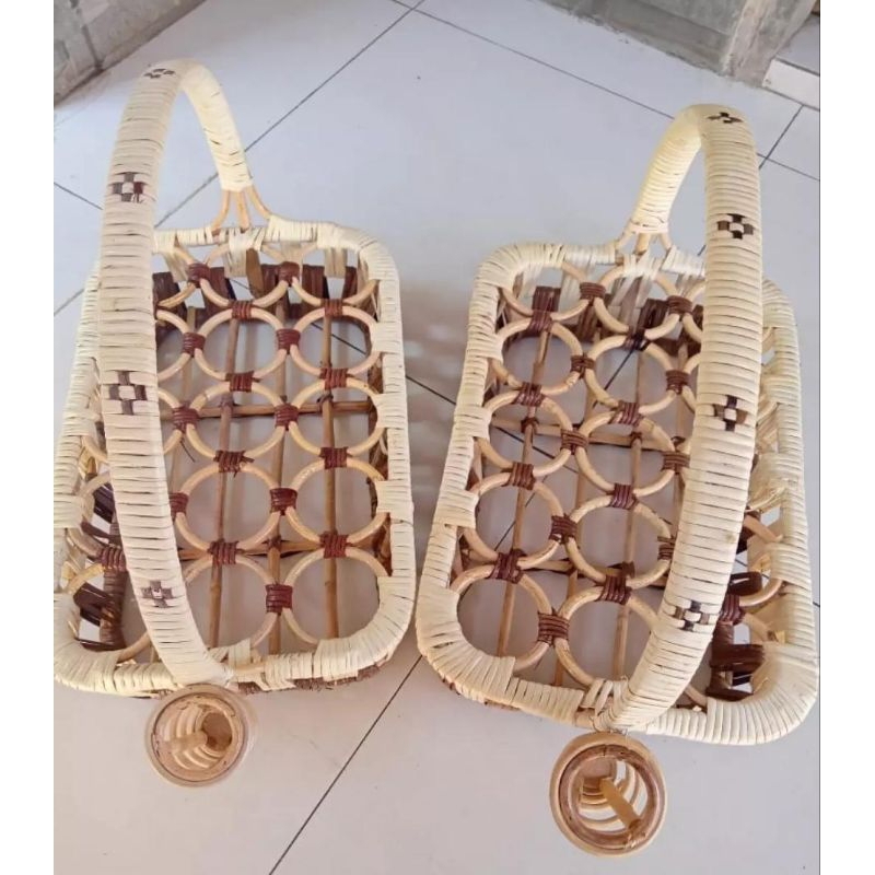 Rotan. tempat aqua gelas unik mewah . tempat air aqua gelas isi 15 & isi 9