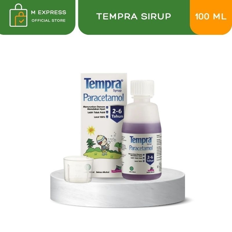 [M EXPRESS] TEMPRA SIRUP ANGGUR - Obat Penurun Demam / Panas Bayi & Anak 100ml