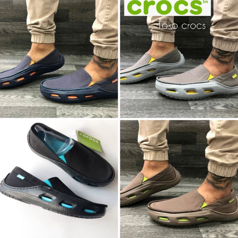 PROMO ALE SEPATU Pria  Sepatu Crocs Tideline Sport Canvas Man  Crocs pria  best seller