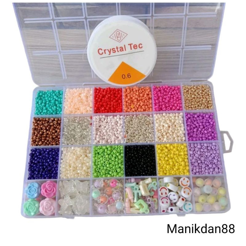 MB - Diy Pernak Pernik Gelang 1Box Mute Manik Manik Pasir - Diy Gantungan / Gelang Manik Aesthetic