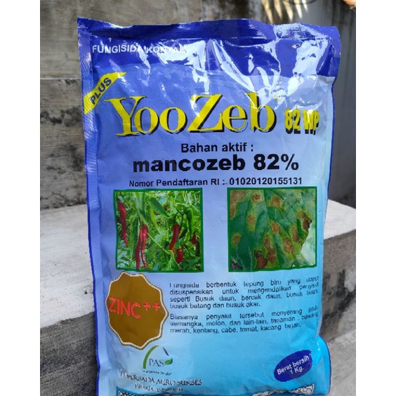 Fungisida Yozeb blue 82wp plus 1kg Bahan aktif Mancozeb 82 ART T3K2