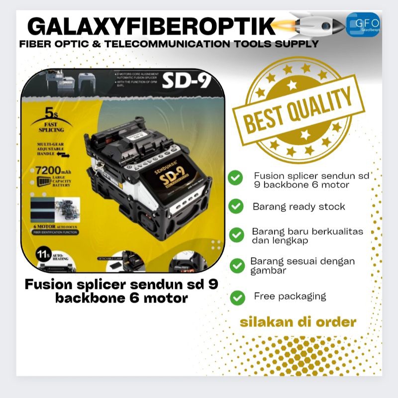 splicer sendun sd-9 backbone 6 motor / Fusion splicer sendun SD9 BACKBONE 6 MOTOR