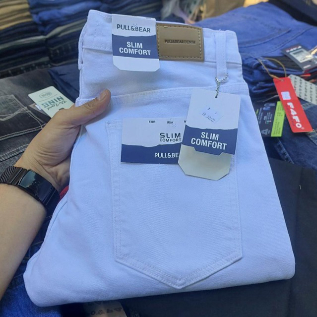 Celana jeans putih pria/celana jeans putih pria slimfit/celana jeans putih pria panjang/celana jeans