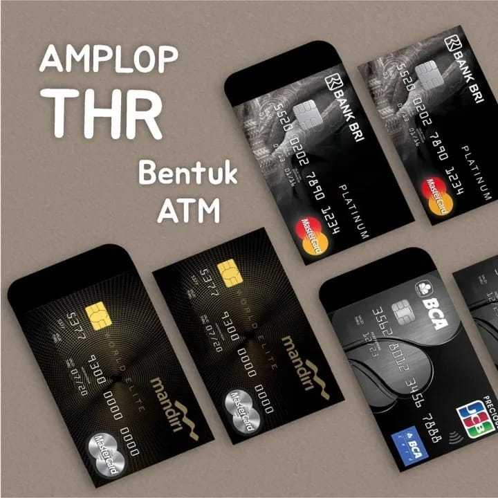 

Amplop Lebaran ATM Card, Angpau Lebaran Motif ATM, Ampau ATM Idul Fitri