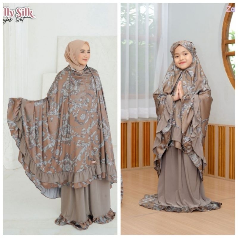 [ MILLY SILK ] By ZAFINZA mukena anak couple ibu mukena terbaru samarinda koleksi mukena zafinza muk