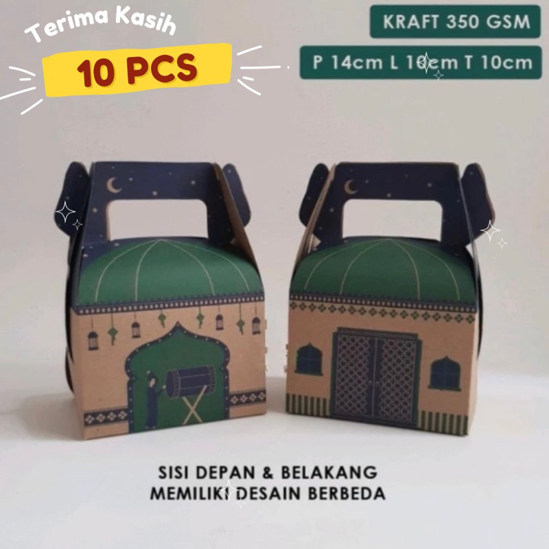 

Gable Box Lebaran / Box Hampers Idul Fitri / Parcel Hari Raya 10 pcs