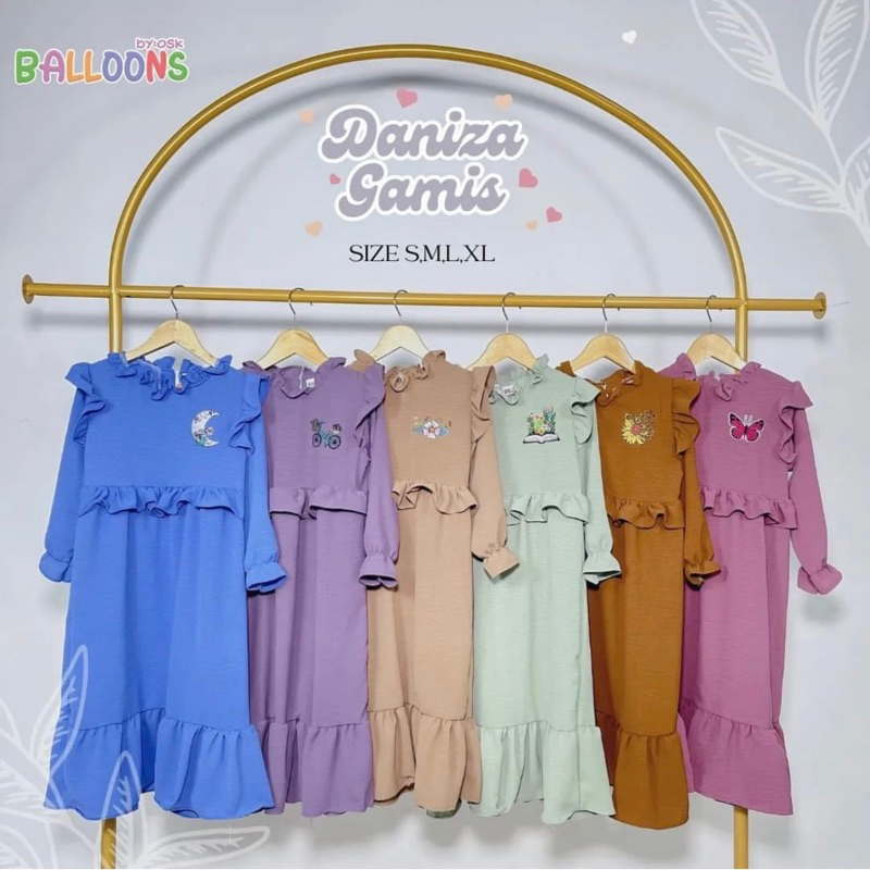 Gamis anak perempuan GAMIS DANIZA| Kirana Baby Kids