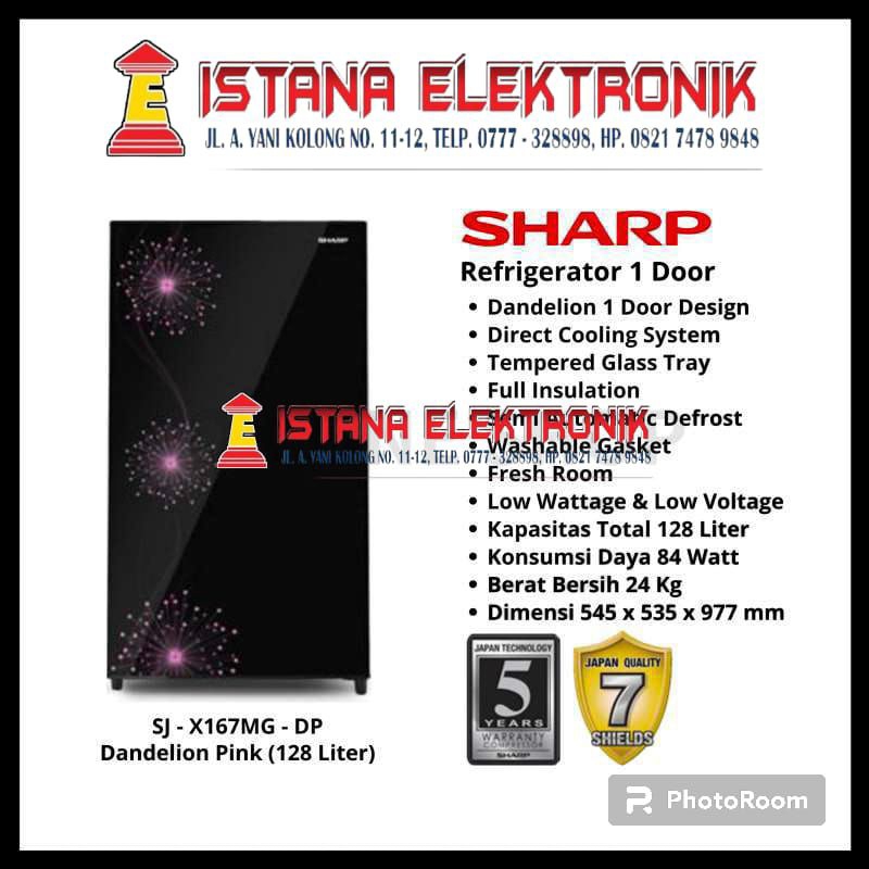 KULKAS SHARP 1 PINTU SJ-X167MG-DB/DP