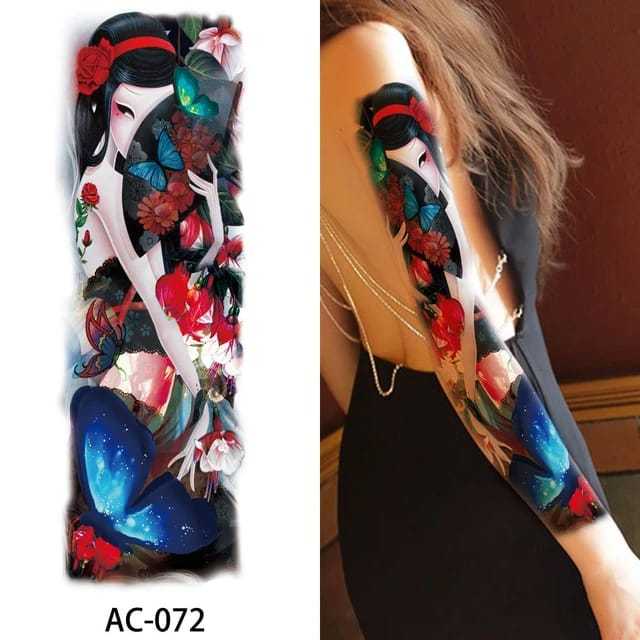 Tato Temporer Tattoo Tatto Temporary Full Lengan Tangan Besar Tahan Air Sementara Anti Air Seri AC-0