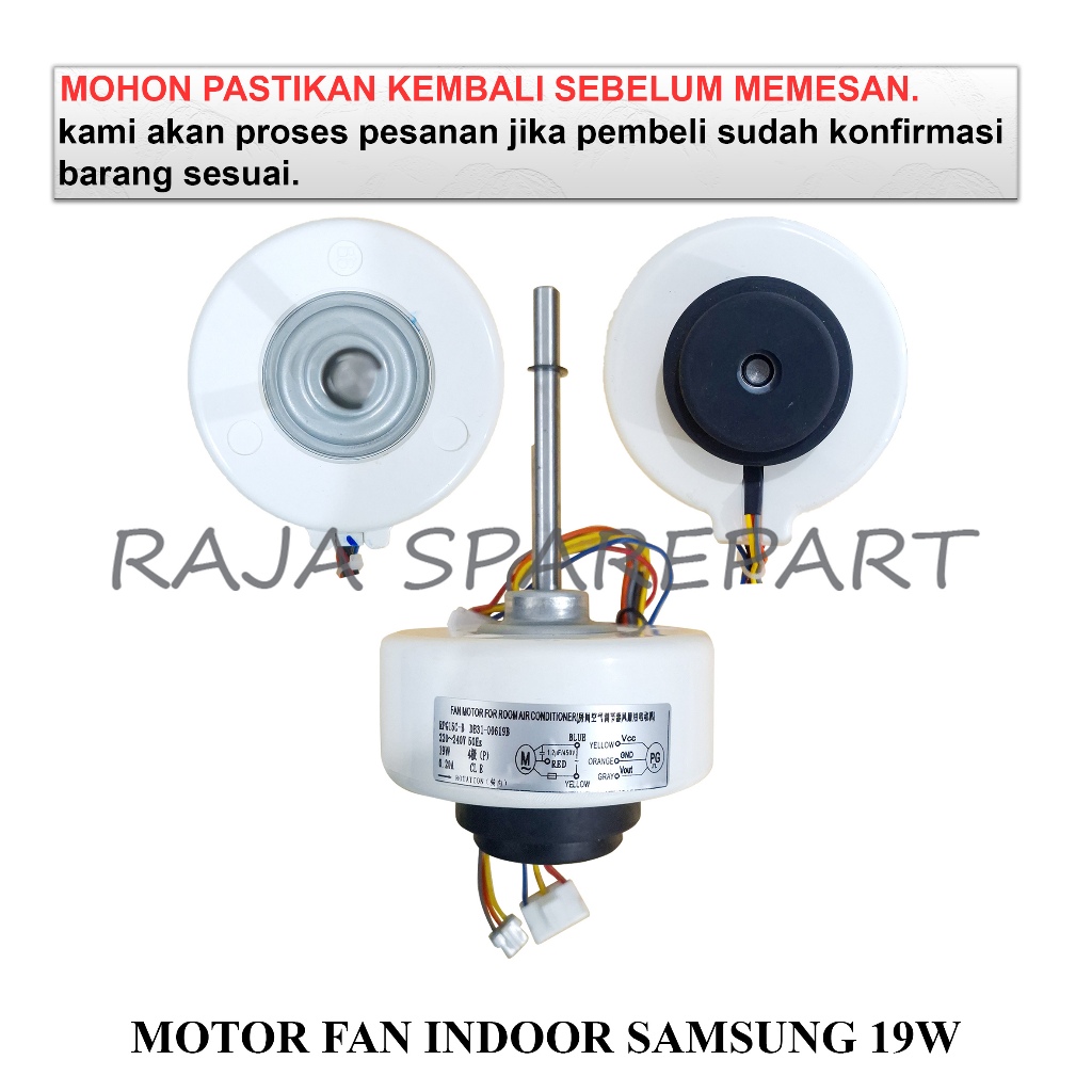 MFIS18 FAN MOTOR AC/DINAMO MOTOR FAN AC/MOTOR FAN INDOOR AC SAMSUNG 19W