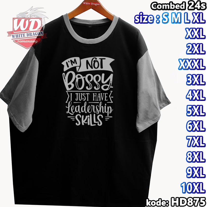 KAOS BOSSY BIG SIZE KODE HD875 JUMBO 2XL 3XL 4XL 5XL 6XL 7XL 8XL 9XL 10XL