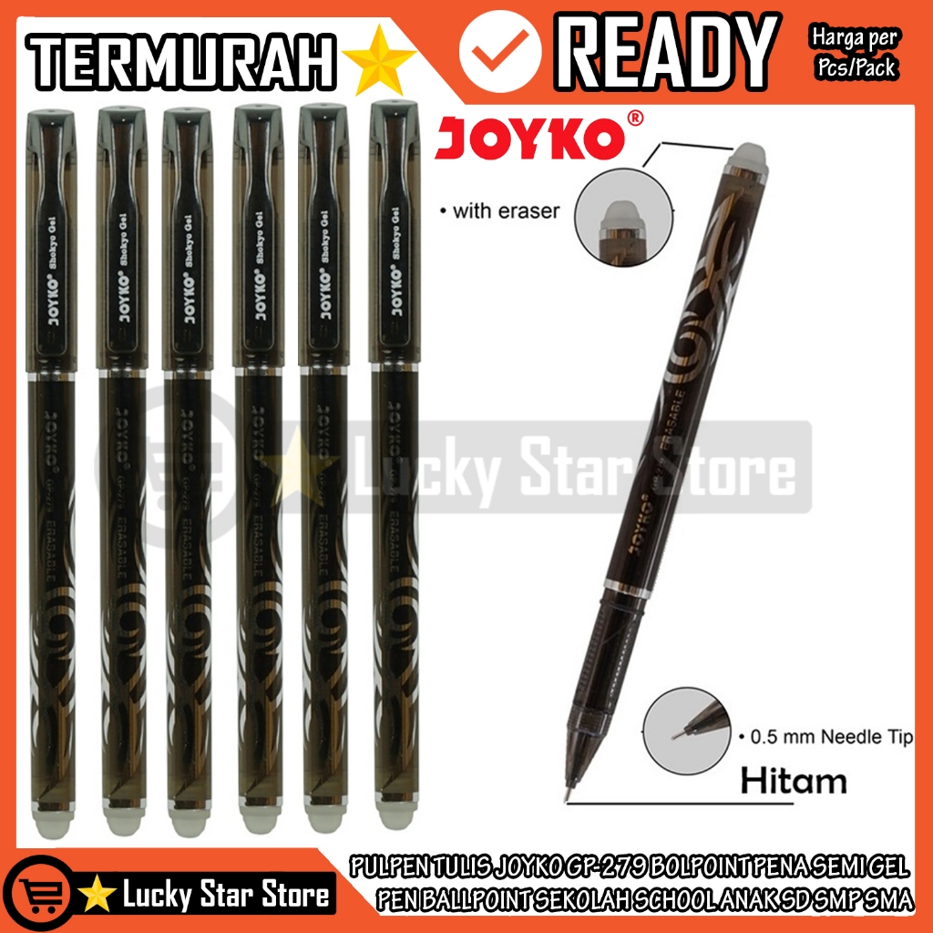 

PENA PULPEN JOYKO GP-279 FRODO 0.5 MM BALLPEN CABUT BALL PEN JOIKO GP279 BOLPEN HITAM black BALPEN BALPOINT BALPOIN PULPEN TULIS MENULIS DI KERTAS PAPER BOLPOIN PERLENGKAPAN SEKOLAH SCHOLL KERJA KANTOR
