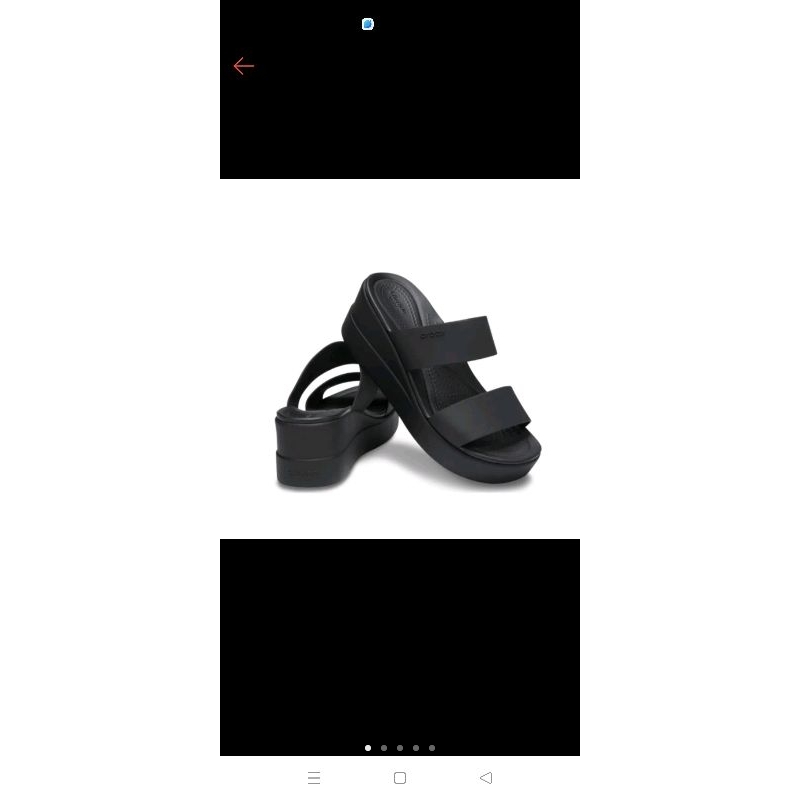 preloved crocs brooklyn mid wedges black