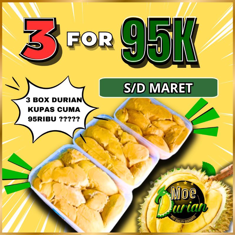 

Durian Kupas Medan Lokal Sumatera Enak Tapi Murah 3 box