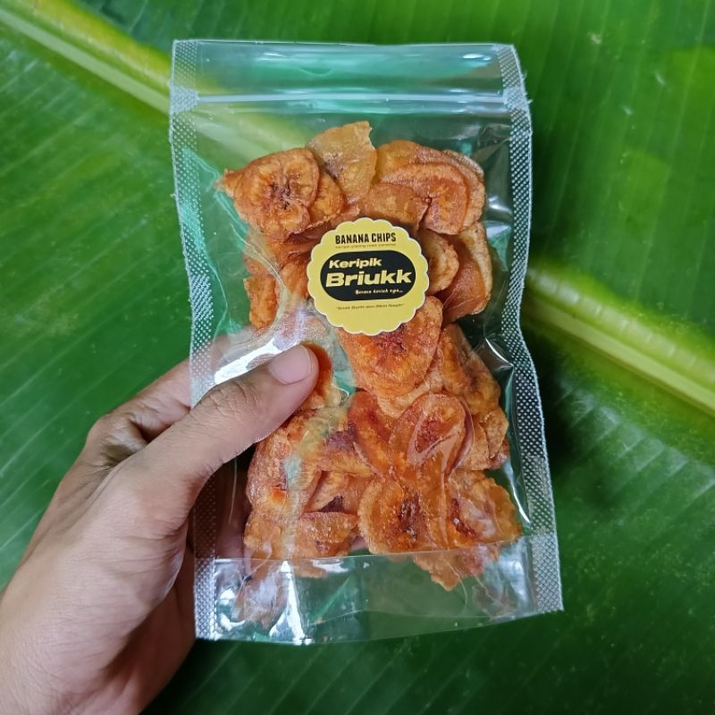 KERIPIK BRIUKK KHAS KALIMANTAN/ Keripik Pisang kepok/ Manurun/ Pinurun