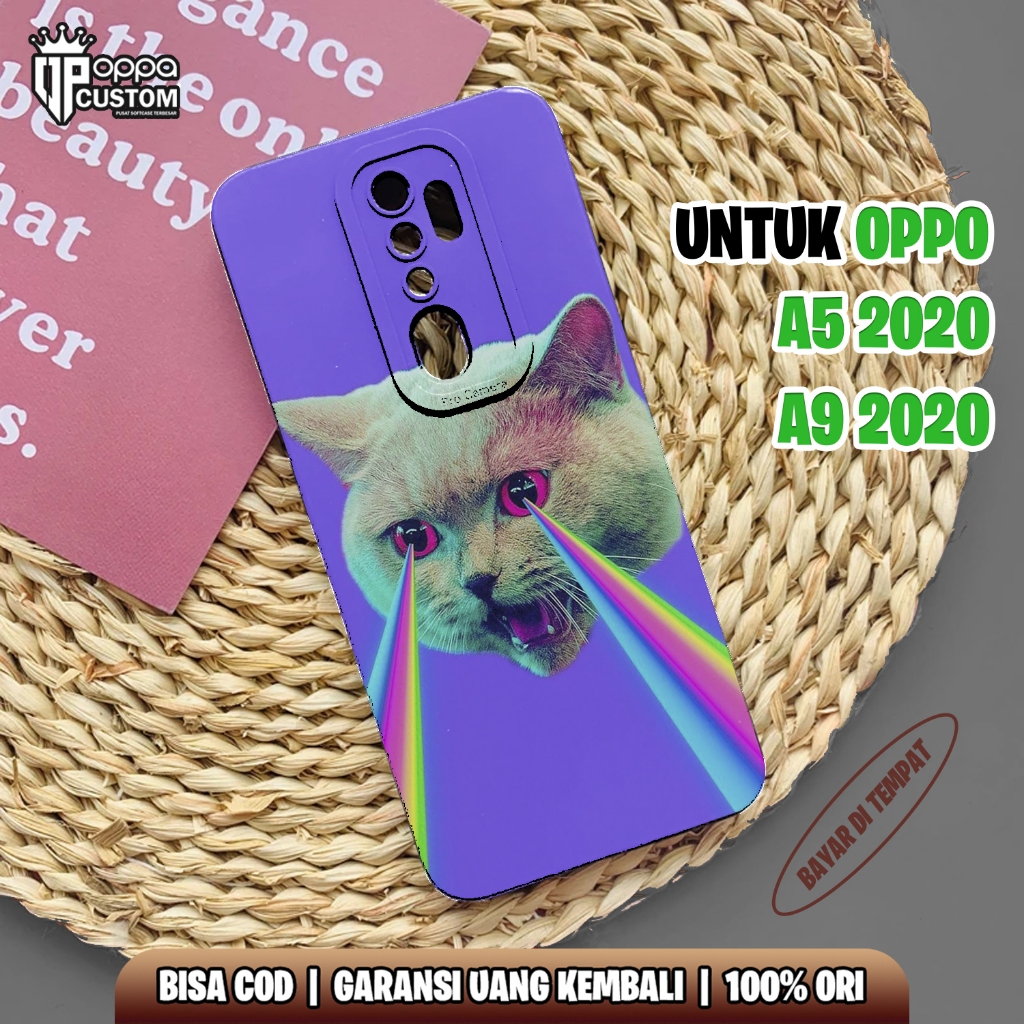 Case Oppo A9 2020 / A5 2020 - Casing Hp OPPO A9 2020 / A5 2020 ( KUCING ) Case Hp - Casing Hp - Softcase HP - Softcase Kaca -