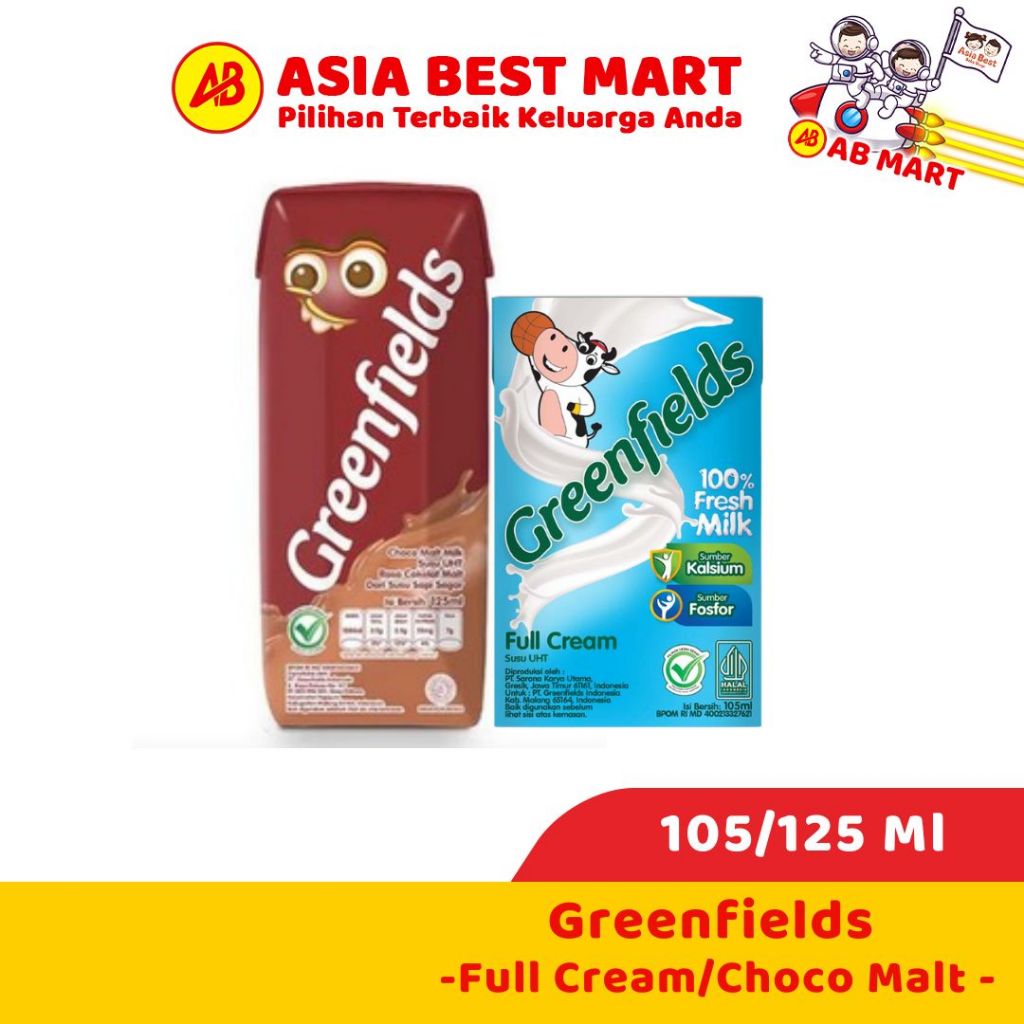 

Greenfields 105ml Susu Uht Full Cream Choco Malt 125 ml Susu Cair Fresh Milk