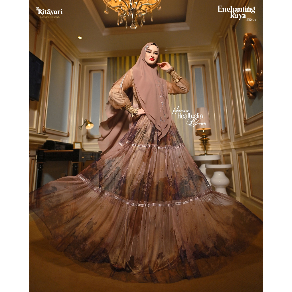 RITZ SYARI - SET KHIMAR HEALTVETIA BROWN PREMIUM