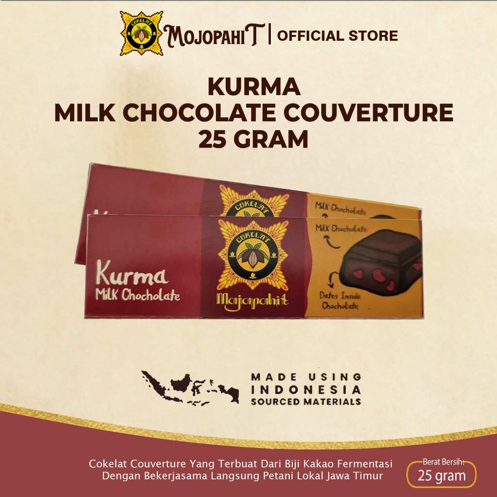 

Cokelat Mojopahit || Kurma Milk Chcolate Couverture