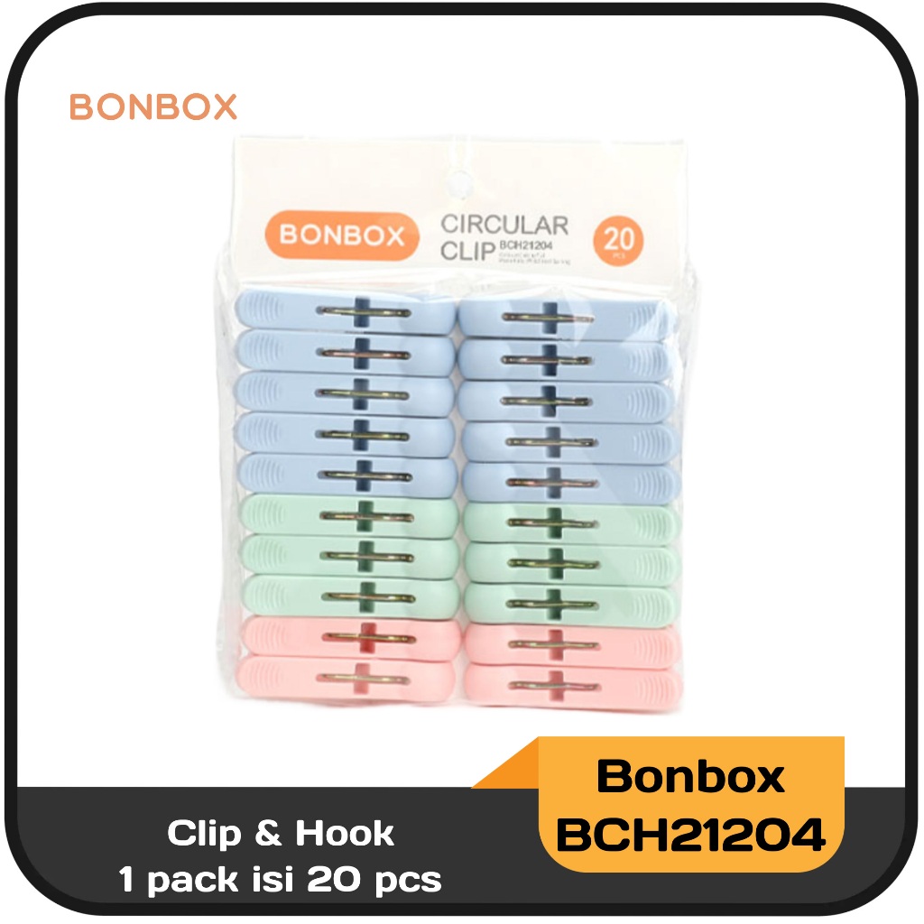 Penjepit Baju Collorful dan Multifungsi Bonbox BCH21204