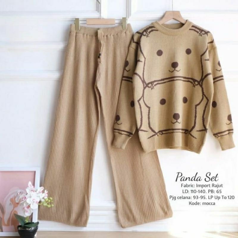 PANDA Set Rajut Import | Setelan Wanita | | Setelan Kulot | | Set Rajut |