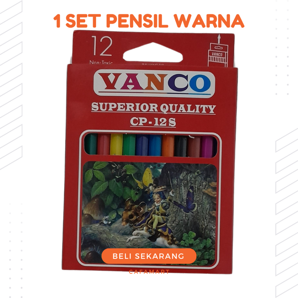 

1 Set Pensil Warna Vanco Dengan 12 Warna