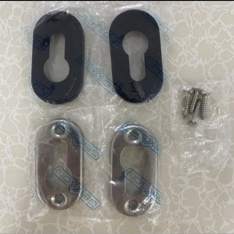 Escutcheon Dekkson 84030 Matt Black ESCN 84030 HITAM MATTBLACK TUTUP SILINDER PINTU ALUMINIUM HITAM 