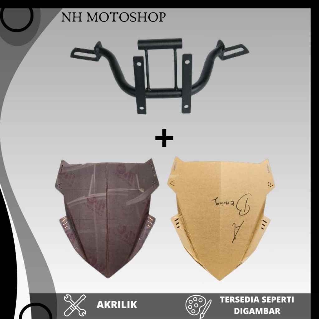 PAKET BRACKET VISOR BREKET VISOR WINDSHIELD YAMAHA FREEGO MIO M3 JUPITER MX 40 CM