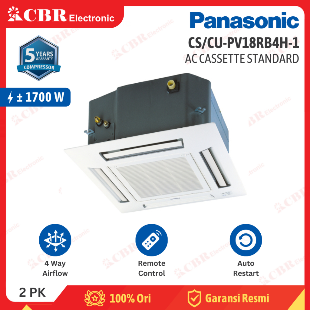 AC Cassette PANASONIC Standard 2PK CS/CU-PV18RB4H-1 (Mini Type) R-410a