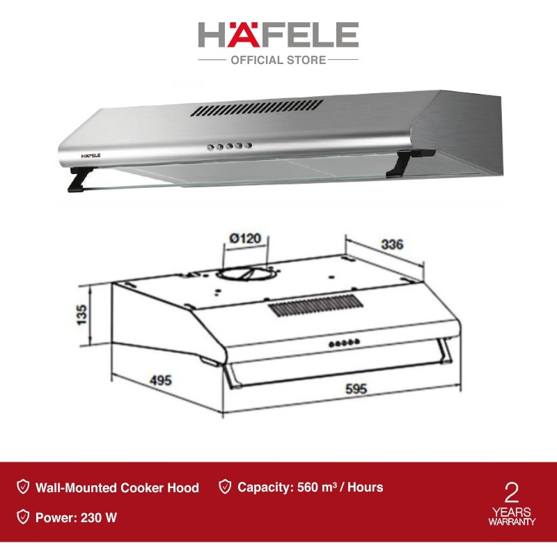 Hafele Bremen Cooker Hood - Penghisap Asap Dapur